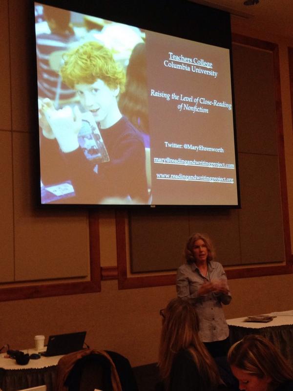 ggredlinger's tweet photo. Dr. Ehrenworth -workshop on close reading. Increase complexity in texts to access science content.
#cosa2014prin http://t.co/KG6L0fq17S