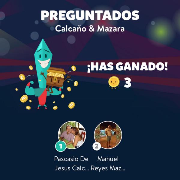 jesuspascasio's tweet image. ¡Pascasio De Jesus Calcaño ganó en el duelo amigos "Calcaño & Mazara " en Preguntados!
