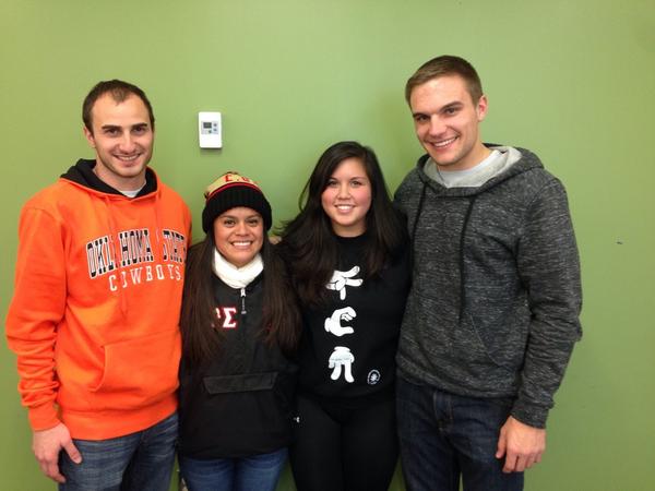 Our executive board officers: President Tory, Secretary Yazmin, Vice President Julie, Treasurer Jake