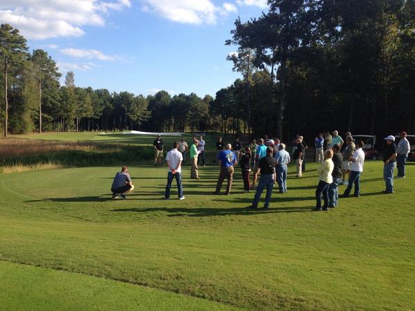 SodSolutions's tweet photo. Sod Solutions hole stop during the On The Course Tour stop at #FarmLinks @PursellFarms   #SSPF2014 #turfeducation http://t.co/5LylvJk6bN
