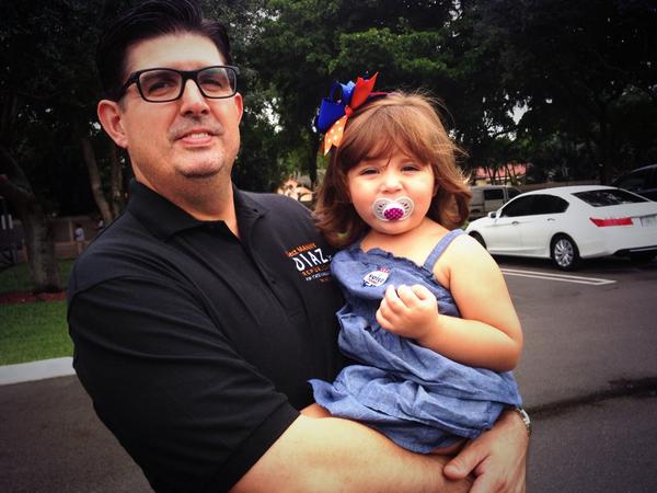 Danmartinez305's tweet photo. The first family of District 103 votes early @MiamiLakesNews @RepMannyDiazJr #PrincessMadison #princessGrayson http://t.co/cKdGWDarMP