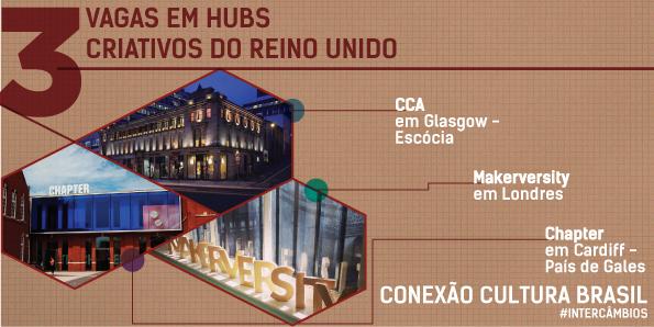3 vagas de residências artísticas em hubs criativos do Reino Unido.
culturadigital.br/intercambio
goo.gl/TJpTPL