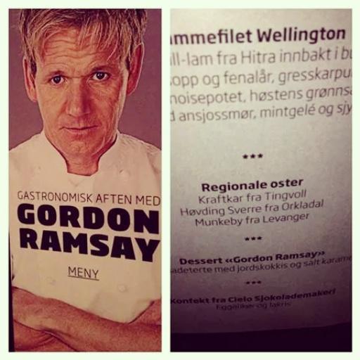 Gordon Ramsey serverer Kraftkar til 800 personer på Scandic Lerkendal i kveld! #tingvollost #kraftkar