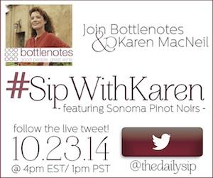 Excited to #SipWithKaren this Thursday as @thedailysip live tweets Pfendler 2012 Pinot Noir