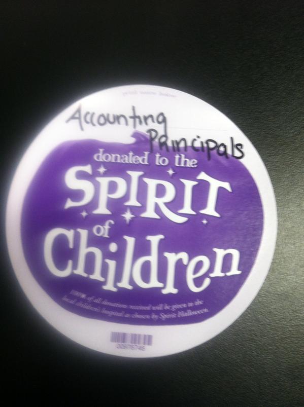 API_LongIsland's tweet photo. Getting into the #Halloween Spirit here @acctprincipals !! #donate #spiritofchildren http://t.co/ApQvEBMEFe