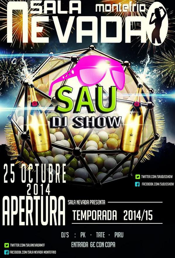 SalaNevada's tweet photo. Nos quedan por sortear 9 ENTRADAS GRATIS.. RT ESTE TWEET!!
Este SAB 25 se lia en @SalaNevadaMTF junto a @Saudjsshow http://t.co/AZHjw1HFkH