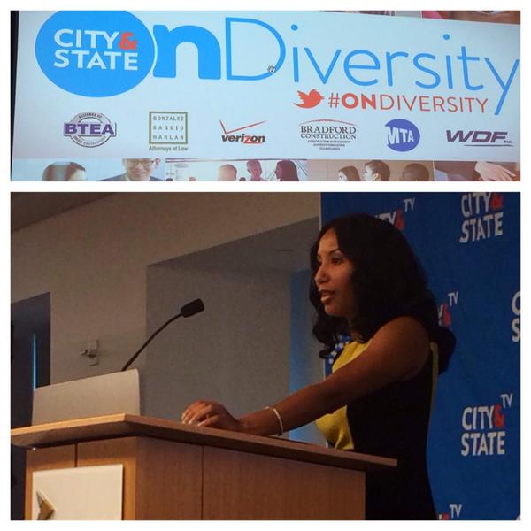 MeccaSantanaCDO's tweet photo. A call to action at today's @CityAndStateNY On Diversity conference! #movingtheworkforward http://t.co/RXOg1EDFlL