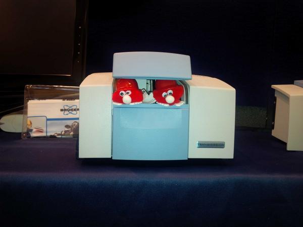 PeterKrygsman's tweet image. #CSChE2014 here we are at the Bruker booth, fuzzier is discount the ALPHA FT-IR