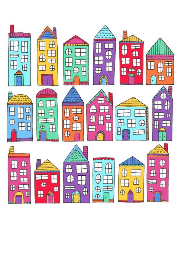 Happy Homes! New print in the shop! #heartmadearts #etsy