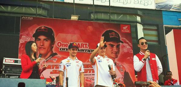 athieguzman's tweet photo. Event Honda meet &amp; greet w/ Marc Marquez &amp; Dani Pedrosa http://t.co/z3PjTe0qXj