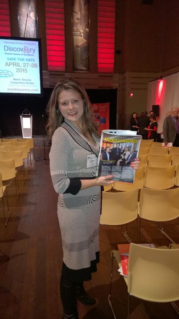 MilaoLanguage's tweet photo. Excited to be a part of #oceagm14 @OCEInnovation @AC_Waterloo @conraduwaterloo @camelia_n #entrepreneurship #innovate http://t.co/WQ1HWmdg1H