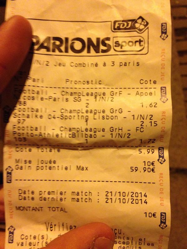 PedoTitsProno's tweet image. Nous n'avions pas eu les 10 RT... Mais notre combiné LDC du soir côté a 6 qui rentre ! ✅ RT pour avoir le prochain !