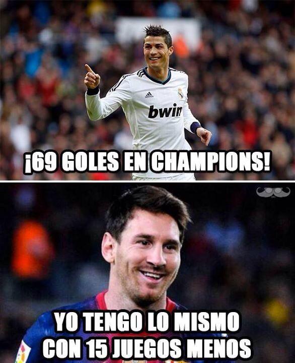 LargeBochm's tweet photo. Haha ๐ @Cristiano #Messi69 #Messi10AnosDeLeyenda http://t.co/KFCqLyFjOQ