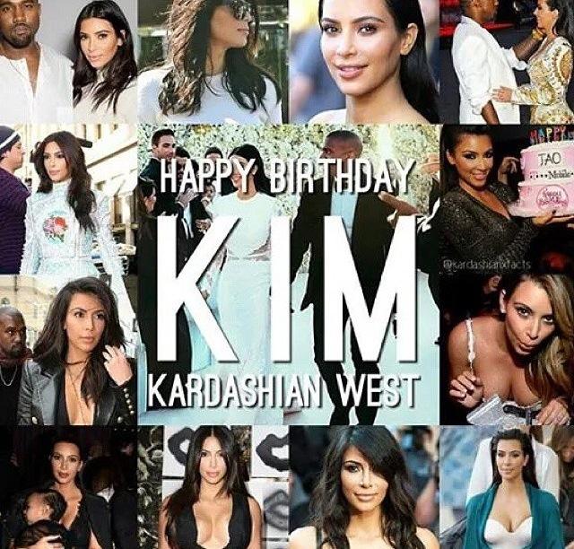 Happy Birthday Kim Kardashian, wishing you more amazing selfies    