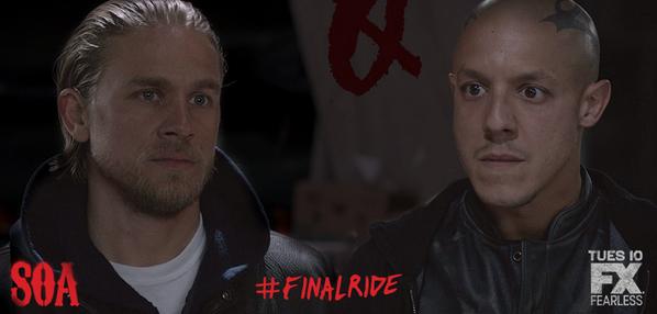 SonsofAnarchy's tweet photo. What does Jax have planned for Juice? Find out tonight. #FinalRide http://t.co/tPVY5NtzRH