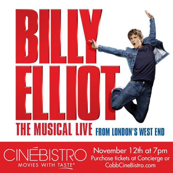 CineBistroSP's tweet photo. Billy Elliot the Musical From London's West End swaps the stage for the big screen November 12th! Tickets on sale now http://t.co/LdPaK9PS2i