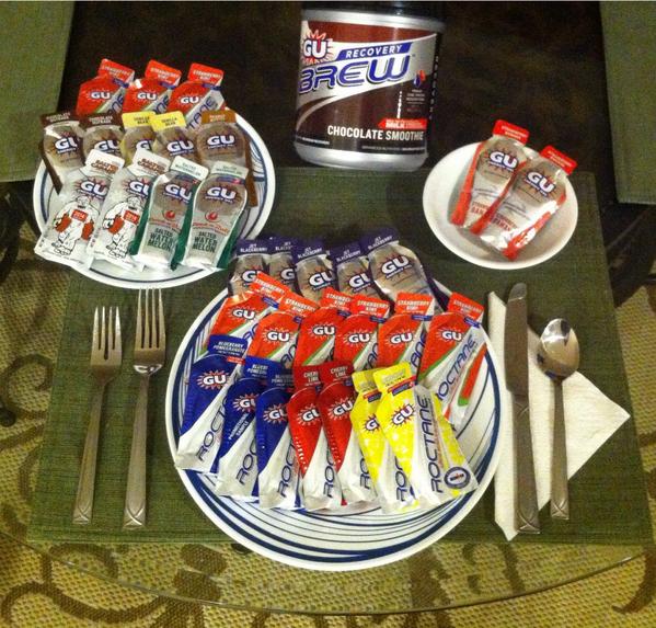 Matt__Shanks's tweet photo. Pre-race, bike, run, and post race nutrition set to go for #PPDB2B! @GUEnergyLabs #DeliciousAndNutritious #Ready2Roc http://t.co/XyL9MDdv85