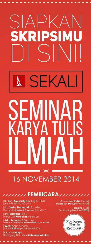Kabar gembira untuk kita semuaa ! Pendaftaran #SEKALI sudah dibuka di Loby C FKIK UMY. Segera daftar yuk <a href="/KUUMY2012/">Kedokteran UMY 2012</a>