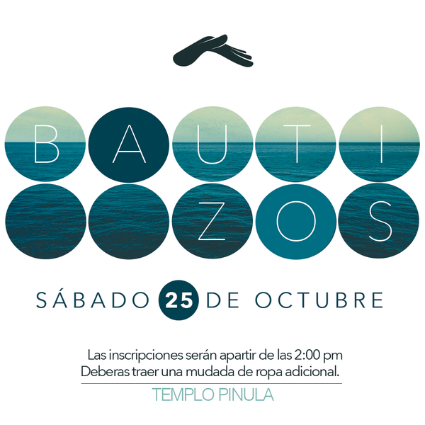 CasaDeDios's tweet photo. El sábado 25 de octubre tendremos bautizos en agua, en el Templo Pinula, a partir de las 2:00 pm. Te esperamos. http://t.co/3EgXrPQuIu