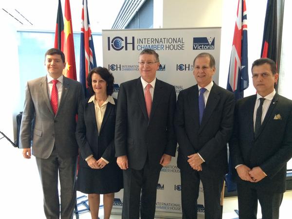 LouiseAsherMP's tweet photo. Opened Vic’s International Chamber House w/ Premier, a hub for bilateral chambers of commerce &amp; business associations http://t.co/Zm25qigsnN