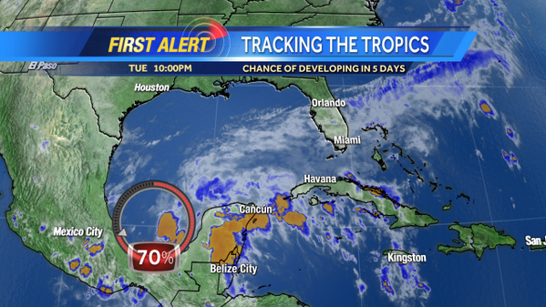 TMainolfiWESH's tweet image. At 10 on @WESH #Invest93 looking better organized tonight and could be upgraded tonight. Latest tracks coming up.