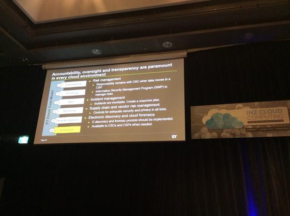 CraigPitout's tweet photo. “@jennievickers: I am feeling anxiety over cloud trust issues. Great presentation #nzcloud @EY_NewZealand http://t.co/SZpUdtCbtJ” Super Fun!