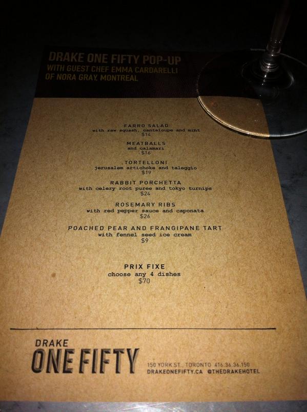 glo_chao's tweet image. A recap of the delicious night :) @noragraymtl #DrakeOneFifty @thedrakehotel @fromthefarmchef @challengeone