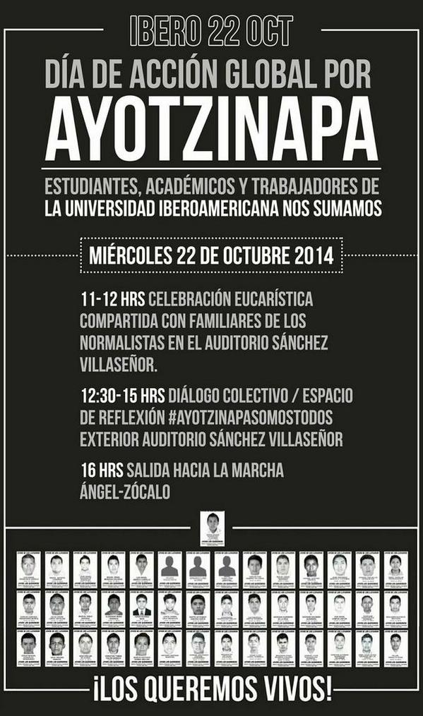 e_lozanog's tweet photo. Mañana día de acción global con #Ayotzinapa #AyotzinapaSomosTodos #FueElEstado http://t.co/mf1hqSYEIZ