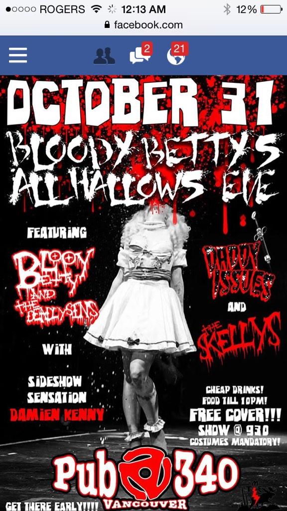 Sherryhymen's tweet photo. #allhallowseve @realbloodybetty #Vancouver #pub340 #ScaryTweets #boo #scaredmyself http://t.co/5DQF4Zb8fF