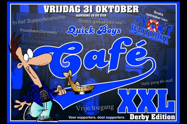 TifosiQB's tweet image. Vrijdag 31okt: QBcafé XXL derby edition.. Met optreden van WestCoast! Uiteraard zijn de visbakkers ook weer aanwezig!