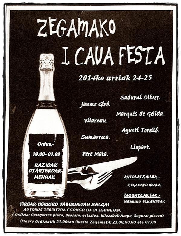Aquest cap de setmana serem a la 1a FESTA CAVA a Zegama <a href="/Turismoa/">Zegama</a> #santsadurni #agermanament #cava