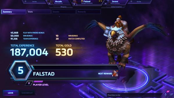 AnnaProsser's tweet photo. Used @FourCourtJester's "Hammers from the Sky" to check Falstad off my @BlizzHeroes #GrindTo5! http://t.co/Wy2nO2eUMK http://t.co/KSgJt2CWUM