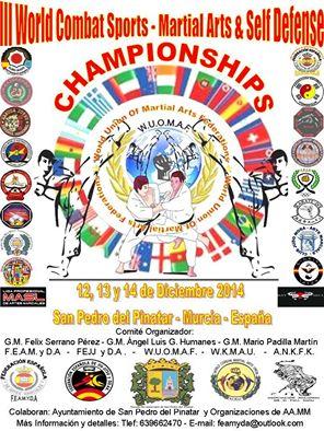 ACAM2020's tweet image. La ACAM participará en el III Mundial de Artes Marciales que se celebrará en Murcia en el mes de Diciembre.