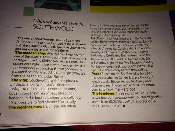 ecjc's tweet image. Thank you @Grazia_Live for lovely #southwold piece #ifoundsuffolk