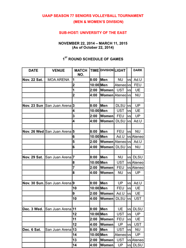 Uaap Women`S Volleyball Season 77 Opening