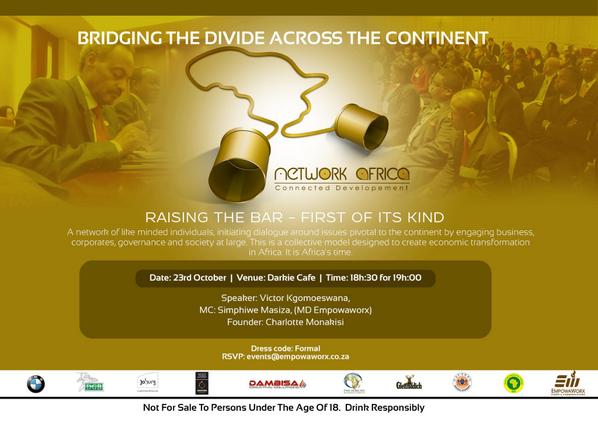 EmpowaworxEvent's tweet image. The Network Africa Media launch is tomorrow at Darkie Café.
 #Connecteddevelopment
