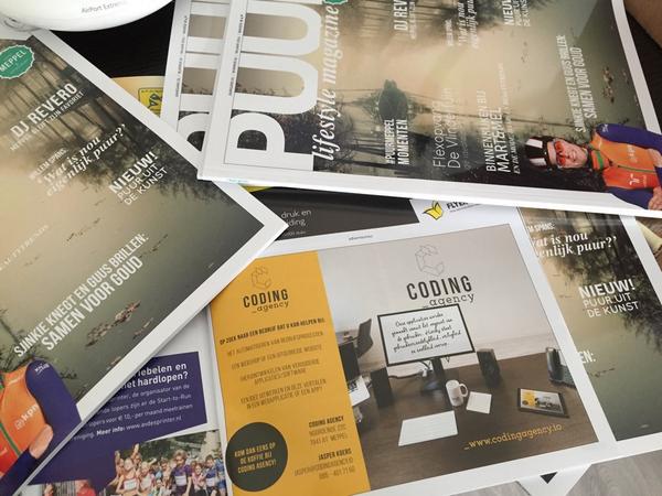 coding_agency's tweet photo. Hét lifestyle magazine van Meppel is binnen, met ook Coding Agency erin! 
Het ziet er weer gelikt uit! #PUURmeppel http://t.co/jmYQ40kGko