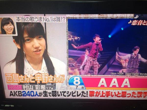 1106hAaa's tweet photo. やばいよ！爆笑
8位AAAだった件！！！
AKB調べ って番組！！ http://t.co/SEjz0yzjB4
