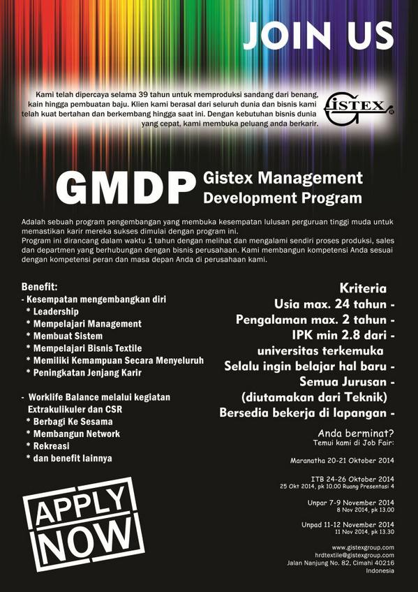 Mau menjadi karyawan kami? Mau menjadi pioneer masa depan bersama kami? Lihat fotonya untuk keterangan lebih lanjut