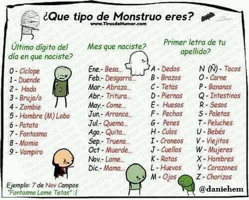 jairo__7's tweet photo. "@daniehem: Y tú, ¿Qué tipo de monstruo eres? http://t.co/mfZJymSq6M"@furki__7