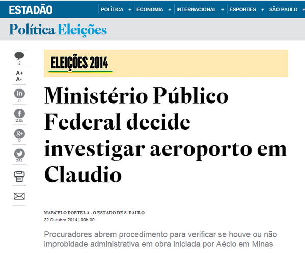 nadirprado's tweet photo. "@Doce_Vicio: MPF decide investigar aeroporto em Claudio, em Minas Gerais http://t.co/50u8HC3DC1 http://t.co/TAOeZ5hQCb"