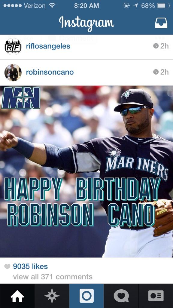 Robinson cano had the audacity to post a picture on his Instagram wishing a happy birthday to himself 