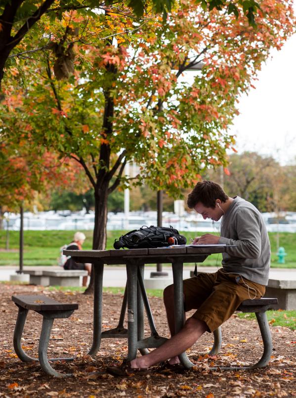 IUIndianapolis's tweet photo. Welcome back from fall break, Jags! #imajaguar http://t.co/cwTqGMoPm6