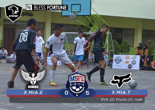 osismisa's tweet photo. Inilah hasil pertandingan pertama antara X MIA 2 ( @DomikaMisa ) vs X MIA 7 ( @FOX7misa ) #MSFL2014 http://t.co/LacC3EiUsu