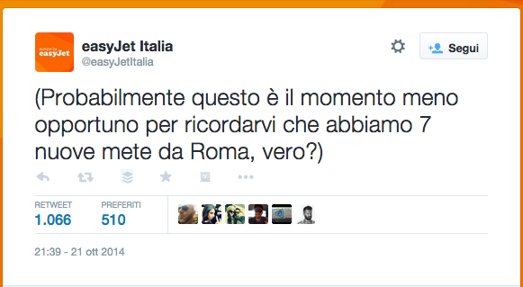 SteSuzzi's tweet photo. #EasyJet wins! Quando si dice cogliere le occasioni al volo..... #RomaBayern #7NuoveMete http://t.co/FEmmJ1Bx1F