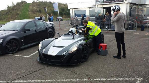adyates15's tweet photo. About to jump in this crazy fucking with the stig... #145mph #shitmypants http://t.co/z3XZXfln0x