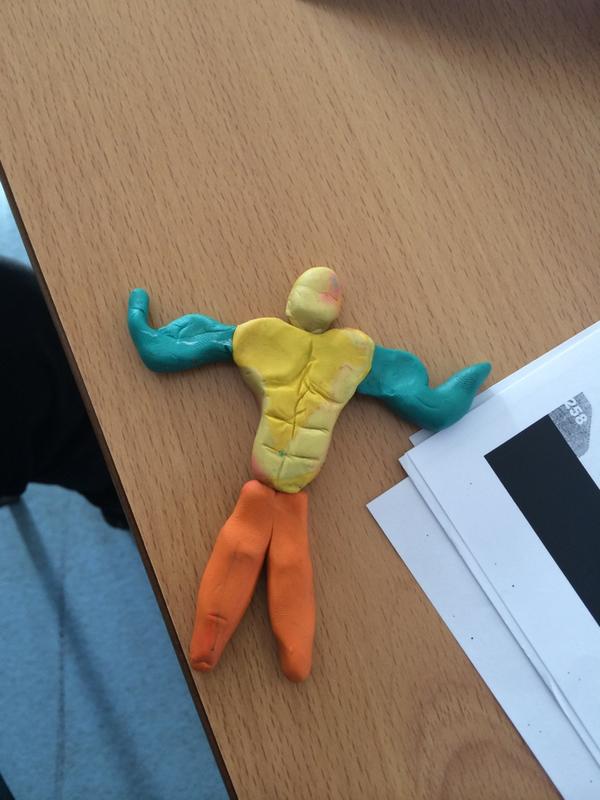 Bking1987's tweet photo. Somatotype making with plasticine, worked well with Y12 as starter activity http://t.co/2QKASsrlkG