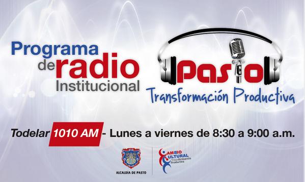 alcaldiapasto's tweet image. Termina el #ProgramaRadialTP de la Alcaldía #Pasto, los esperamos mañana, 8:30am, por Todelar.