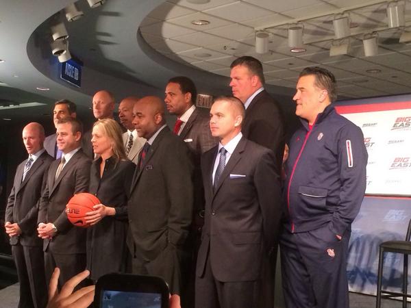 Lavin just rolled out of bed apparently “<a href="/PivOWH/">Steve Pivovar</a>: Big east coaches join val Ackerman in photo op ”