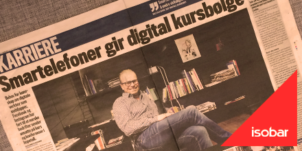 IsobarNO's tweet photo. Vår egen @NilsOBark er nesten midtsidepike i dagens utgave av @Finansavisen. #DetDigitaleAkademiet http://t.co/DboHL73Jmy